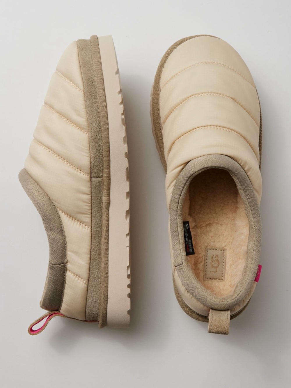 UGG Tasman LTA Slipper Quilted Slip-On Shoes in Whitecap